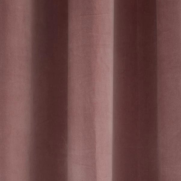 Luxury Collection Peyton Cotton Velvet Blush Eyelet Curtains - Image 3
