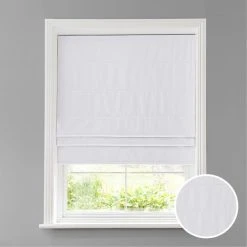 Dunelm Luna White Blackout Roman Blind