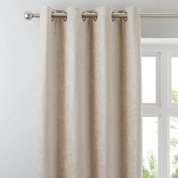 Luxury Collection Chenille Cream Eyelet Curtains
