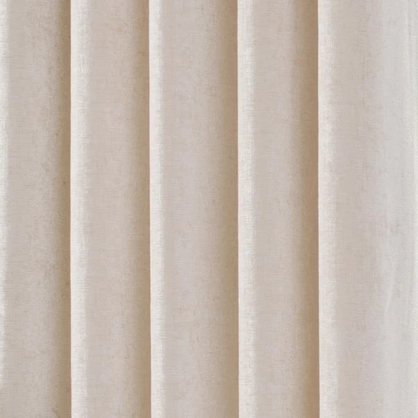 Luxury Collection Chenille Cream Eyelet Curtains - Image 3