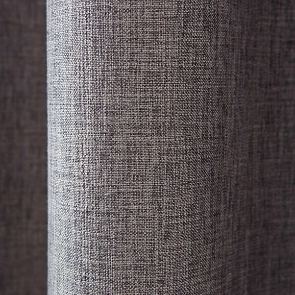 Dunelm Vermont Charcoal Eyelet Curtains - Image 3
