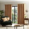 Dunelm Cheyenne Ochre Eyelet Curtains