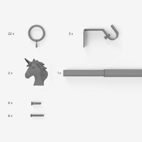Dunelm Unicorn Extendable Eyelet Curtain Pole Dia. 19mm - Image 5