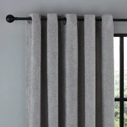 Dunelm Wynter Grey Thermal Eyelet Curtains