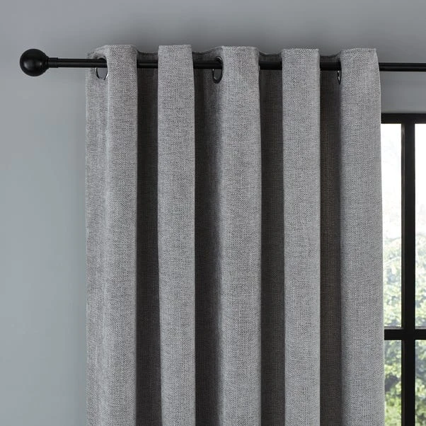 Dunelm Wynter Grey Thermal Eyelet Curtains