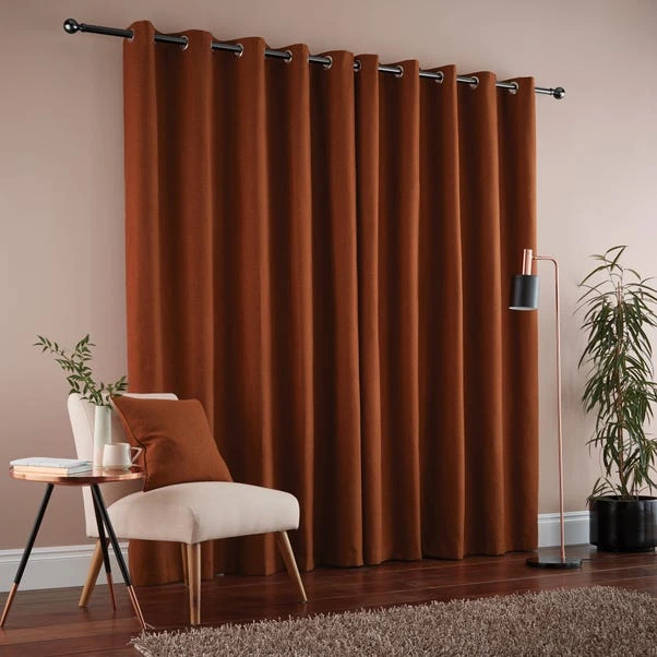 Dunelm Jennings Butterscotch Eyelet Curtains - Image 4