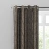 Dunelm Alexandria Stripe Charcoal Eyelet Curtains