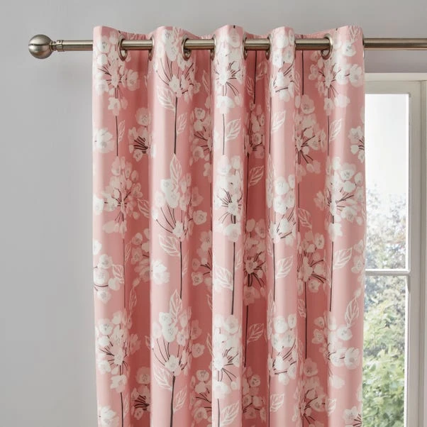 Dunelm Erin Blush Eyelet Curtains