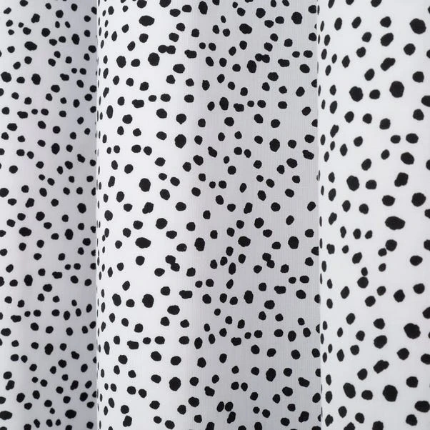 Dunelm Dottie Reversible Black Blackout Eyelet Curtains - Image 3