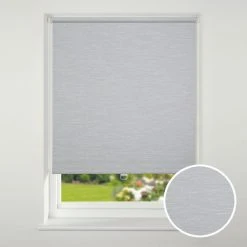 Swish Cordless Grey Textured Blackout Roller Blind
