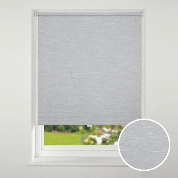Swish Cordless Grey Textured Blackout Roller Blind