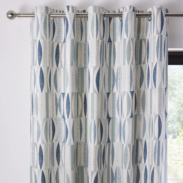 Dunelm Cuba Teal Eyelet Curtains