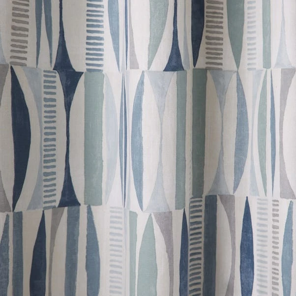 Dunelm Cuba Teal Eyelet Curtains - Image 3