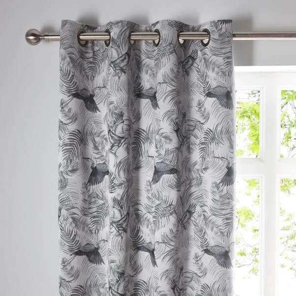 Dunelm Crane Silver Eyelet Curtains
