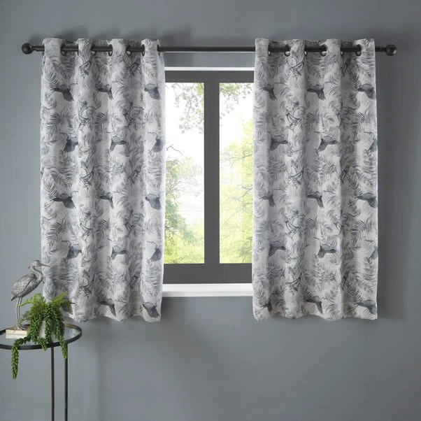 Dunelm Crane Silver Eyelet Curtains - Image 6