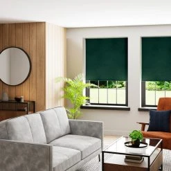 Dunelm Luna Emerald Blackout Roller Blind