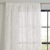 Dunelm Montego White Slot Top Single Voile Panel