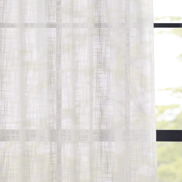 Dunelm Montego White Slot Top Single Voile Panel - Image 3