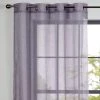 Dunelm Crushed Grey Eyelet Single Voile Panel