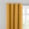 Dunelm Luna Brushed Old Gold Blackout Eyelet Curtains