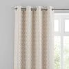 Luxury Collection Chenille Ogee Cream Eyelet Curtains