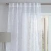 Dunelm Belle Embroidery Slot Top White Voile