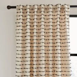 Dunelm Kingston Black Hidden Tab Top Voile