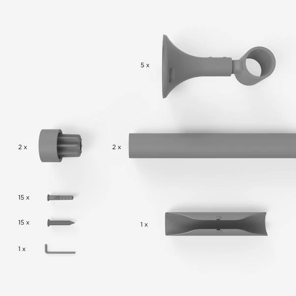 Dunelm Trinity Matt 4m Eyelet Bay Pole Dia. 28mm - Image 3