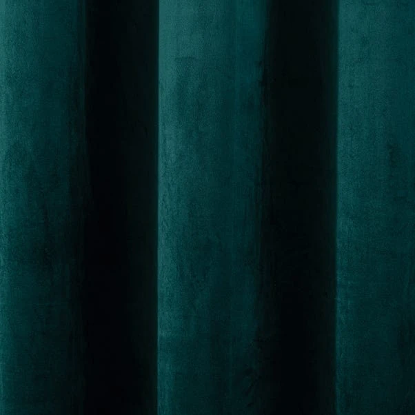 Dunelm Isla Ultra Blackout Emerald Eyelet Curtains - Image 3