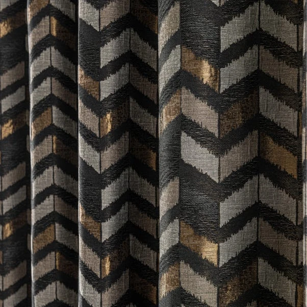 Dunelm Zena Black Eyelet Curtains - Image 3