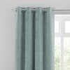 Dunelm Margot Velour Lily Pad Blue Eyelet Curtains