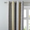 Luxury Collection Sadie Stripe Ochre Eyelet Curtains