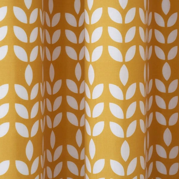 Elements Vete Ochre Reversible Blackout Eyelet Curtains - Image 3