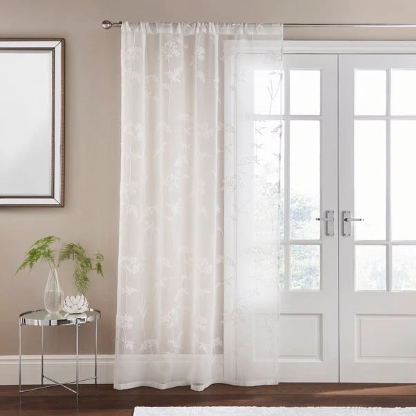 Dunelm Dorma Cheddleton White Slot Top Voile - Image 2