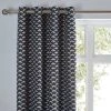 Dunelm Symmetry Navy Eyelet Curtains
