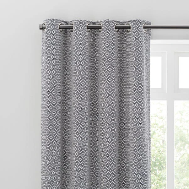 Elements Oslo Navy Blue Eyelet Curtains
