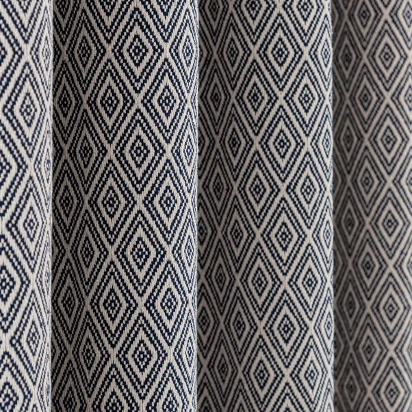 Elements Oslo Navy Blue Eyelet Curtains - Image 3