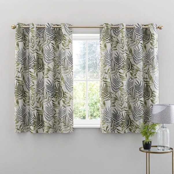 Luxury Collection Leaf Jacquard Fern Eyelet Curtains - Image 5