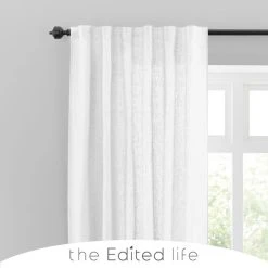 The Edited Life Cartmel Linen White Single Voile Panel