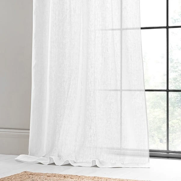 The Edited Life Cartmel Linen White Single Voile Panel - Image 4
