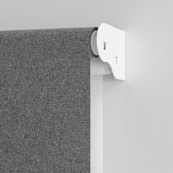 Dunelm Luna Grey Blackout And Pollen Reducing Double Roller Blind - Image 4