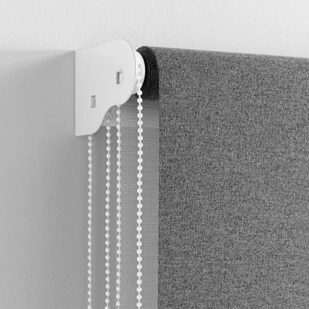 Dunelm Luna Grey Blackout And Pollen Reducing Double Roller Blind - Image 5