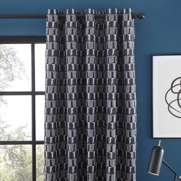 Dunelm Regent Navy Eyelet Curtains