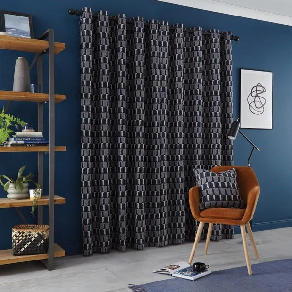 Dunelm Regent Navy Eyelet Curtains - Image 4