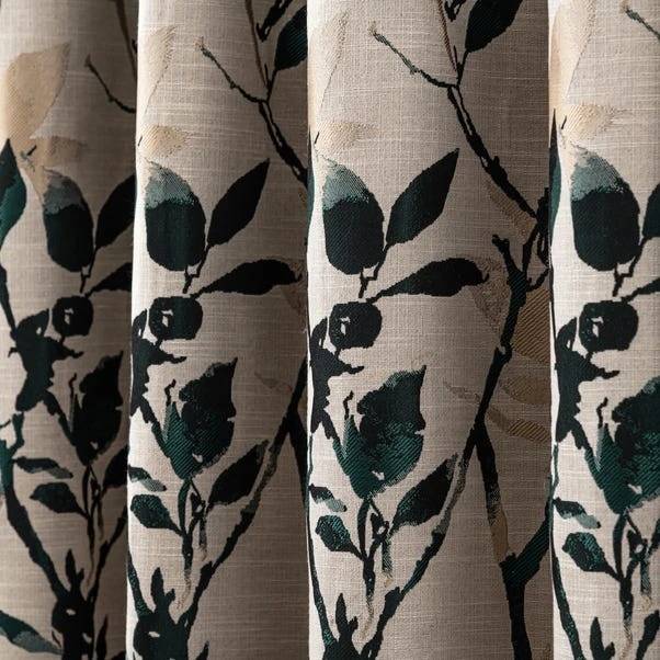 Dunelm Zen Peacock Jacquard Eyelet Curtains - Image 3