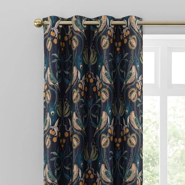 Dunelm Havisham Navy Eyelet Curtains
