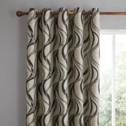 Dunelm Mirage Charcoal Eyelet Curtains