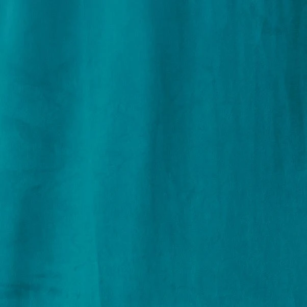 Dunelm Recycled Velour Teal Eyelet Curtains - Image 3