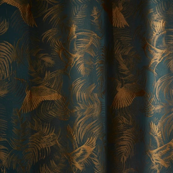 Dunelm Crane Emerald Eyelet Curtains - Image 3