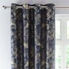 Dunelm Crane Navy Eyelet Curtains